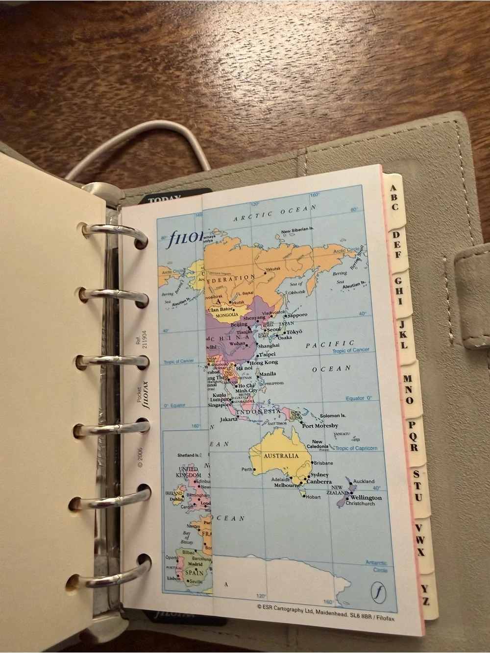 Filofax “DOMINO” Personal Pocket Organizer in Magenta